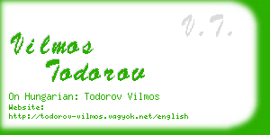 vilmos todorov business card